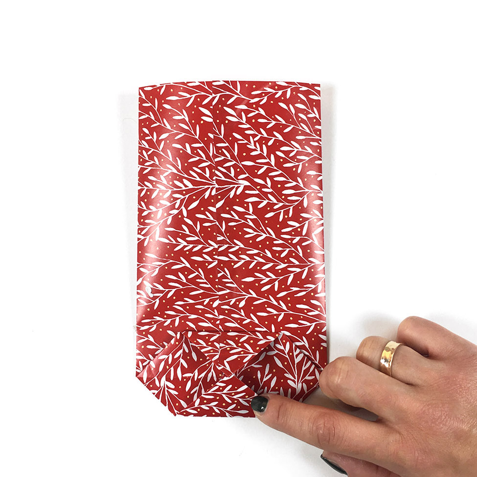 Lot de 10 sachets pochettes cadeaux papier kraft rouge 7X12cm pour bijoux 