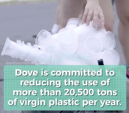 Dove est de réduire son utilisation de plastique
